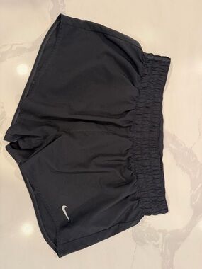 Nike Black Dri-FIT Athletic Shorts with Silver Swoosh